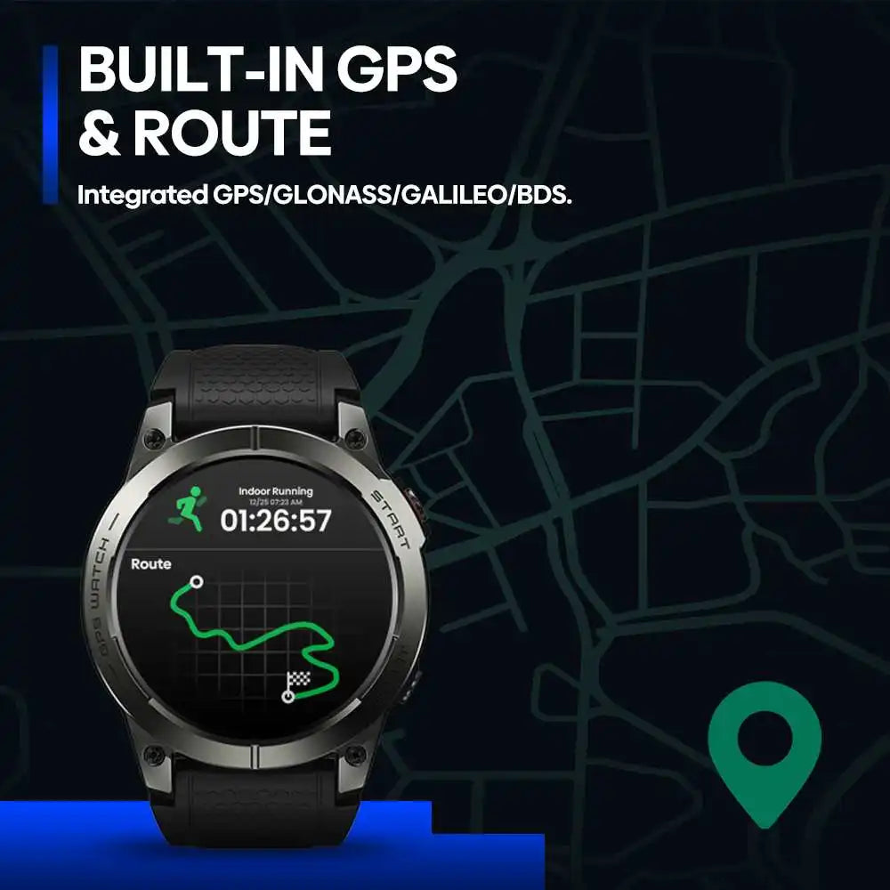 New Stratos 3 PRO GPS Smart Watch 1.43” HD AMOLED Display Built-In GPS Bluetooth Phone Calls Sports Smartwatch for Men