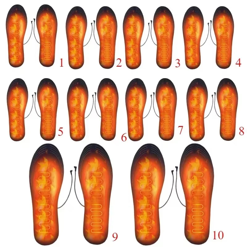 USB Heated Shoe Insoles Electric Foot Warming Pad Feet Warmer Sock Pad Mat Winter Outdoor Sports Heating Insole Winter Warm